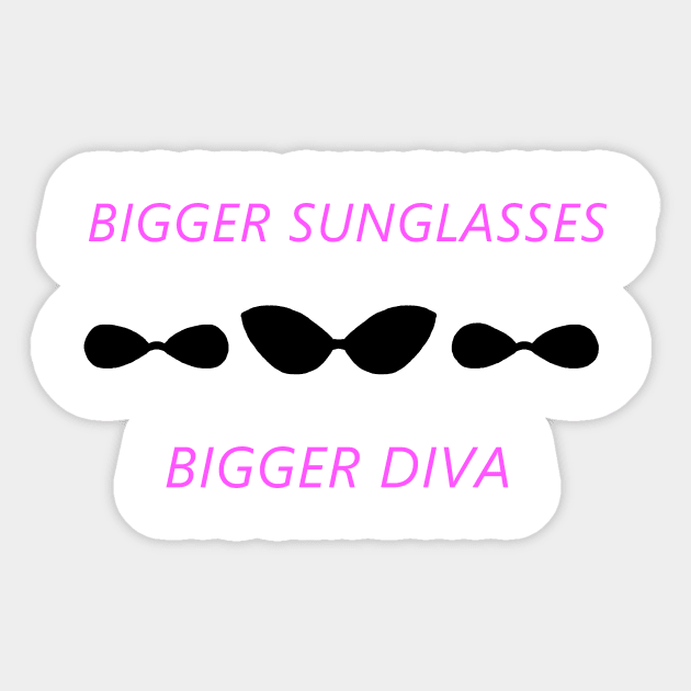 Bigger Diva Sticker by Pink_lil_Ghost